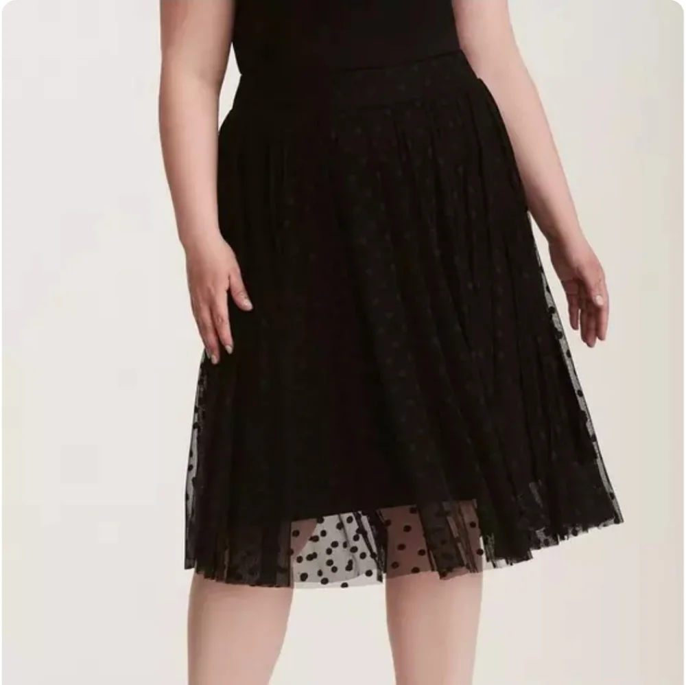 Torrid Black Polka Dot Tulle Midi Skirt for Night Out 3X EUC - Picture 2 of 13